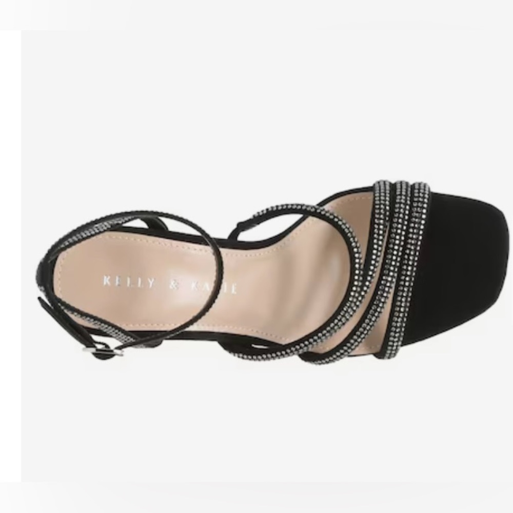 Kelly & Katie Black Rhinestone Heel - Picture 2 of 9